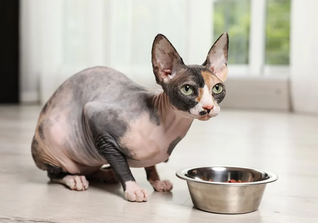 chatte sphynx black tortie